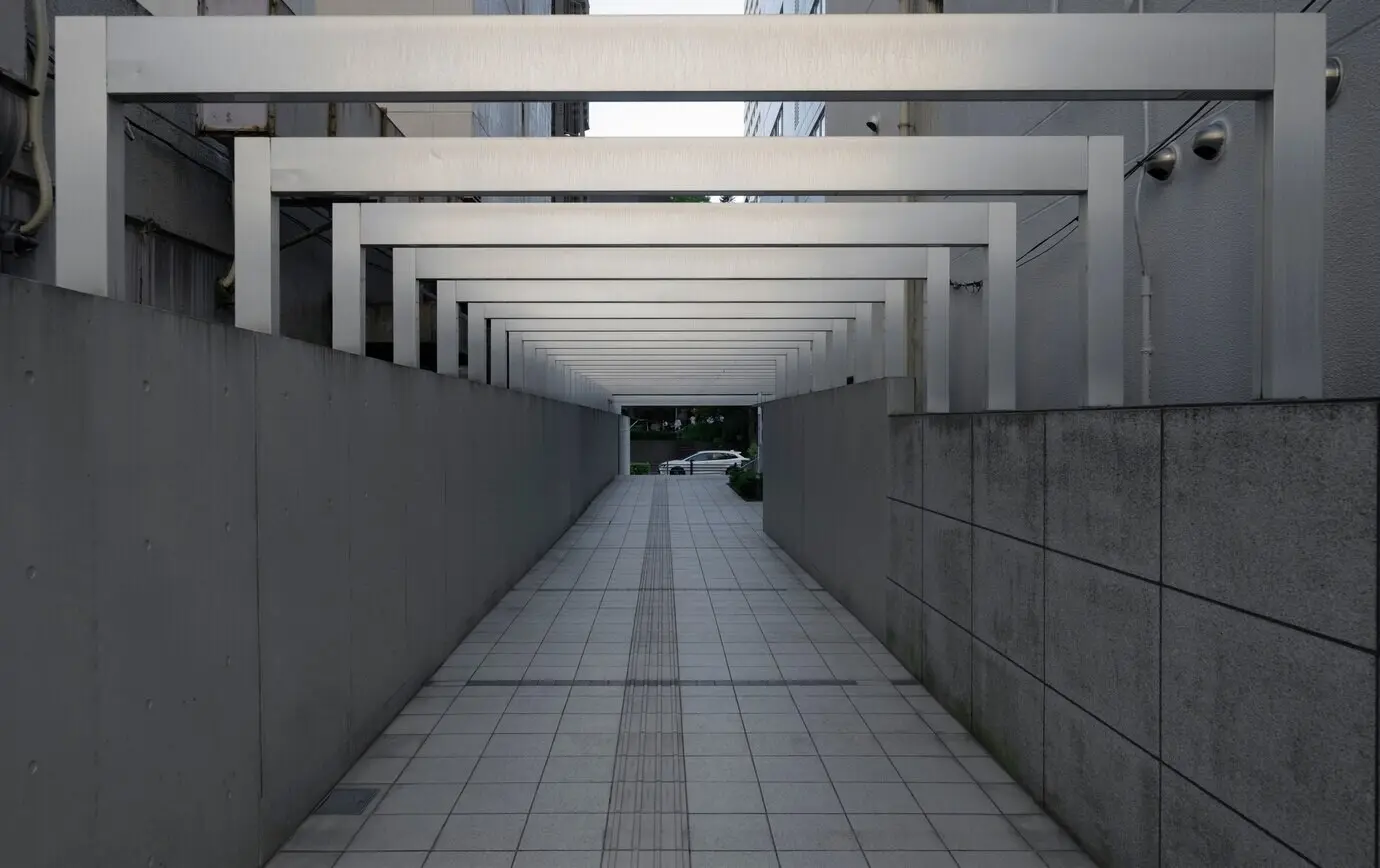 Background of minimalist hallways